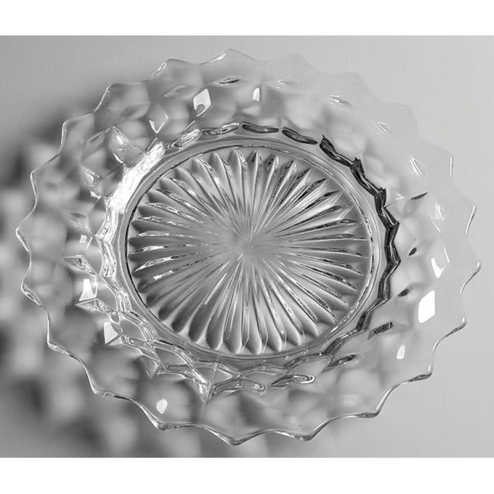 American Fostoria‎ 8" Clear Glass Salad Plates Vintage